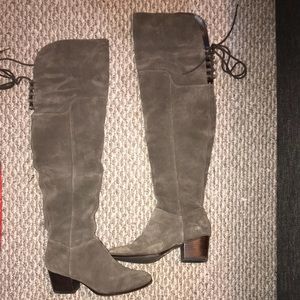 Over the knee lace up boots